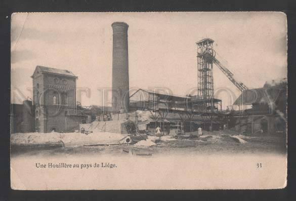 117826 Belgium LIEGE coalmine Luick Lidje Vintage PC