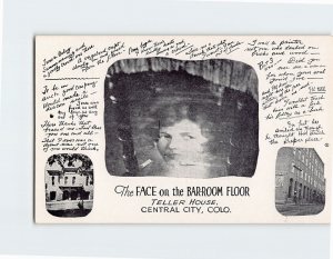 Postcard The Face on the Bar-Room Floor, Teller House, Central City, Colorado