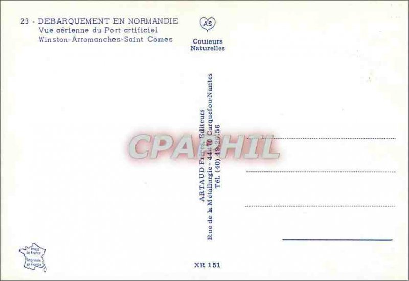 Modern Postcard Unloading in Normandy View Aerienne Port Artificial Army