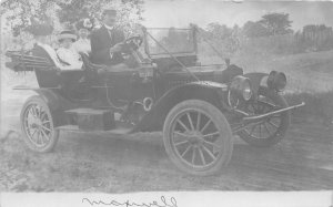 J44/ Early Automobile RPPC Postcard c1910 Auto Women 271