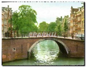 Postcard Modern Amsterdam Reguliersgarcaht Met Zeven Bruggen Old Canal With S...