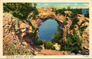 Michigan Mackinac Island Arch Rock Curteich