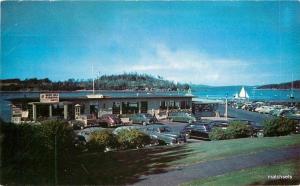 1950s Bar Harbor Maine Old Salt Seven Seas Gifts autos Eastern postcard 3586