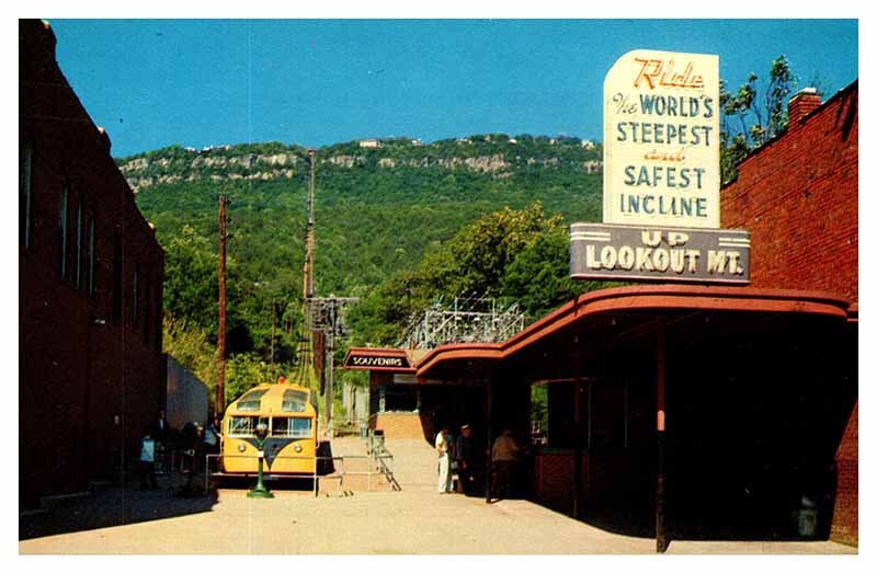 Postcard TRAIN STATION SCENE Chattanooga Tennessee TN AQ5028