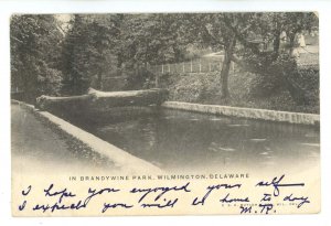 DE - Wilmington. Brandywine Park Scene ca 1906