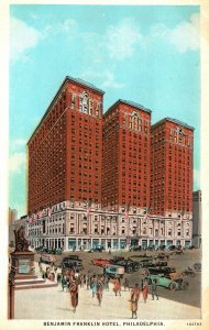 Vintage Postcard 1920's Benjamin Franklin Hotel Philadelphia Pennsylvania PA