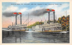 Robert E Lee In A Race Against Natchez Ferry Boat Ship 