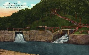 Twin Falls Roaring River State Park Cassville Missouri Vintage Postcard c1910