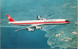 Air Canada Douglas DC-8 Airplane Jet Advertising Unused Postcard G97