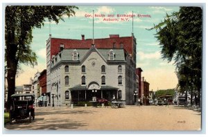 1912 Corner South And Exchange Streets Auburn New York NY Posted Postcard