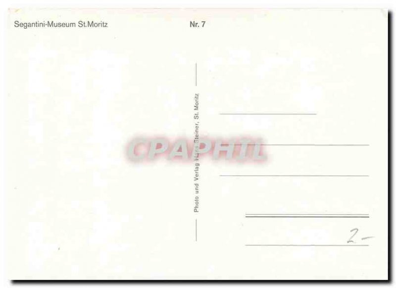 Postcard Modern Segantini Museum St. Moritz St.