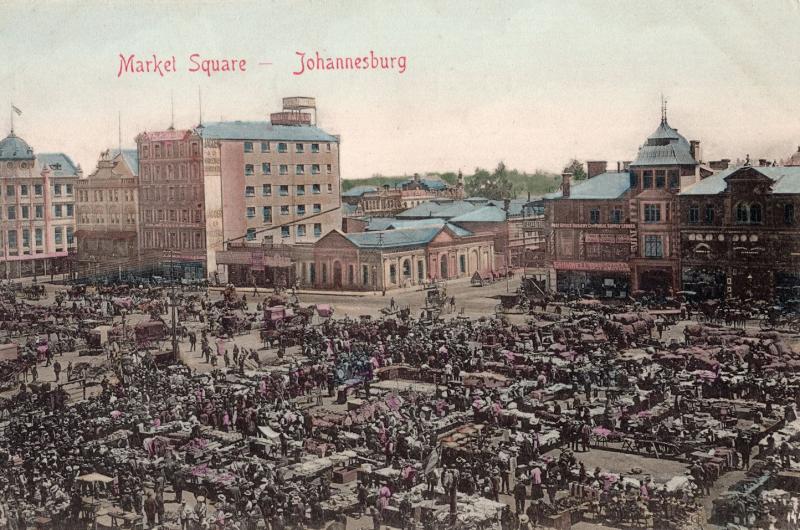 Johannesburg Market Main Square Old Postcard