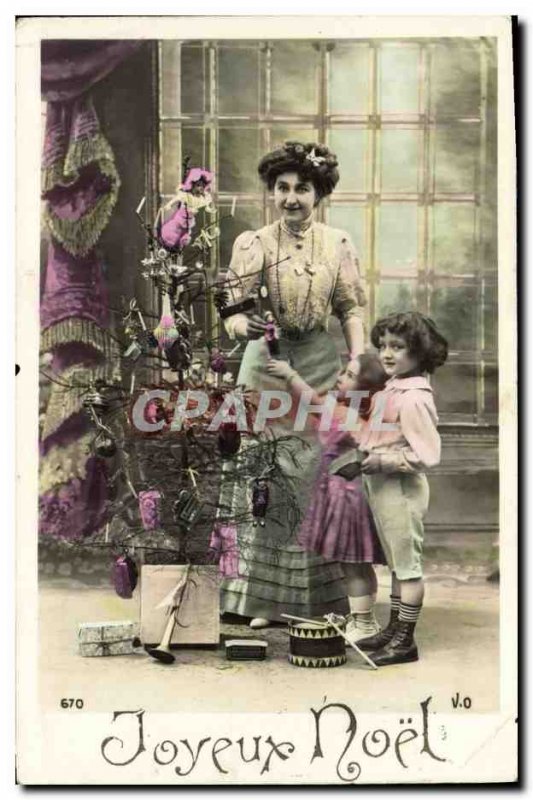 Old Postcard Fancy Doll Female Children Merry Christmas