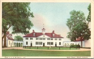 West Front Mount Vernon VA Virginia Washington Home WB Postcard VTG UNP 