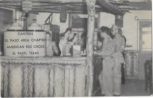 Soldiers at El Paso Texas Airport Canteen American Red Cross WWII 1944