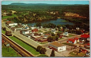 Postcard Nipigon Ontario c1971 Aerial View Thunder Bay District