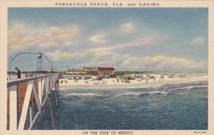 Florida Pensacola Beach and Casino 1940 Curteich