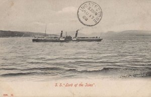 SS Lord Of The Isles Paddle Steamer Ship 1908 Old Postcard