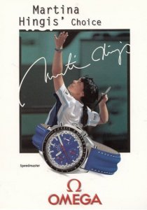 Martina Hingis Choice Of Watch Facimile Signed Tennis Rare Postcard