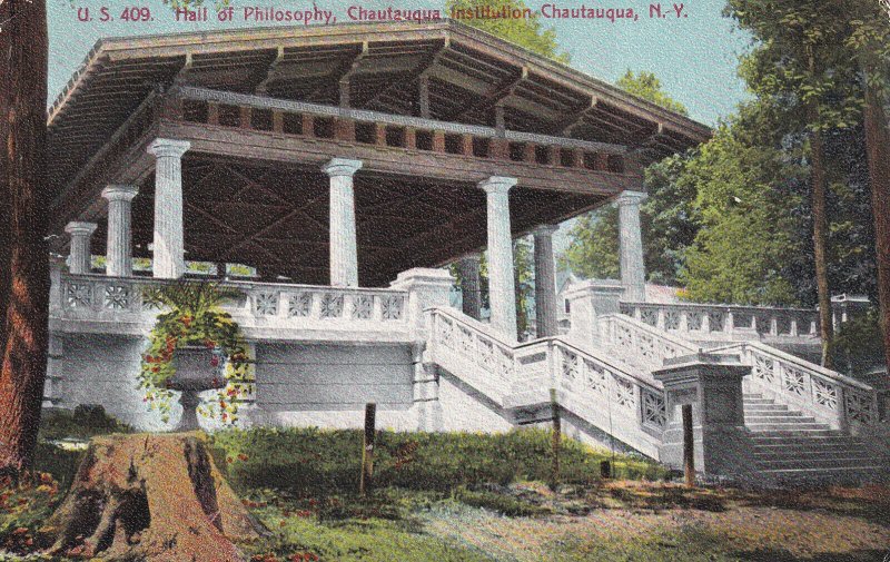 CAUTAUQUA, New York, PU-1908; Hall Of Philosophy, Chautauqua Institution