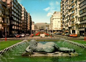 Netherland Oostende Leopod II Laan and The Sea Fountain