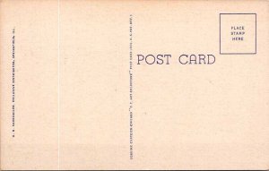 Postcard MONUMENT SCENE Springfield Illinois IL AL2054