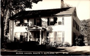 RPPC Burke Haven Inn Hotel Rutland VT Vintage Postcard U10