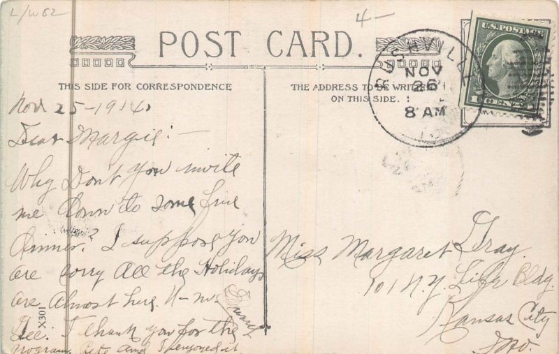 SNOWMAN UMBRELLA HOBO CIGARETTE LAMPPOST POSTCARD 1914