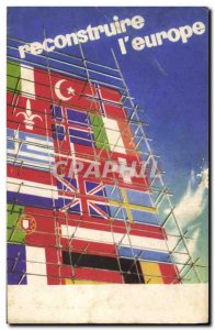 Old Postcard Advertisement Rebuilding & # 39Europe