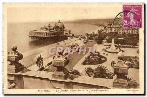 Old Postcard Nice Albert 1st Gardens and Promenade Jetee