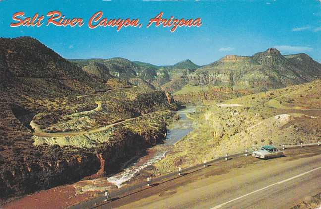 Mountain Highway at Salt River Canyon AZ, Arizona           