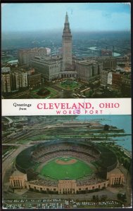 3420) Ohio Aerial Views SplitView Greetings from CLEVELAND - pm1986 - Chrome