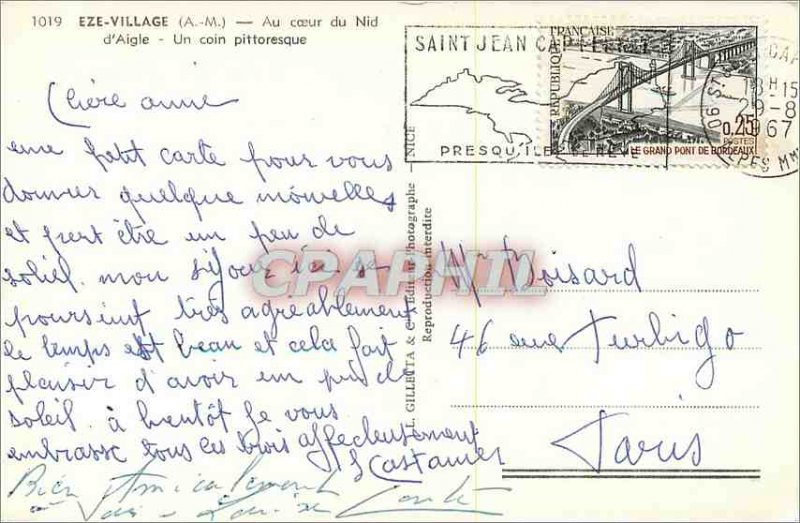 'Modern Postcard Eze Village (A M) At the heart of the Eagle''s Nest a pictur...