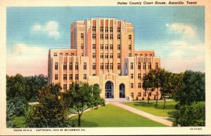 Texas Amarillo Potter County Court House Curteich