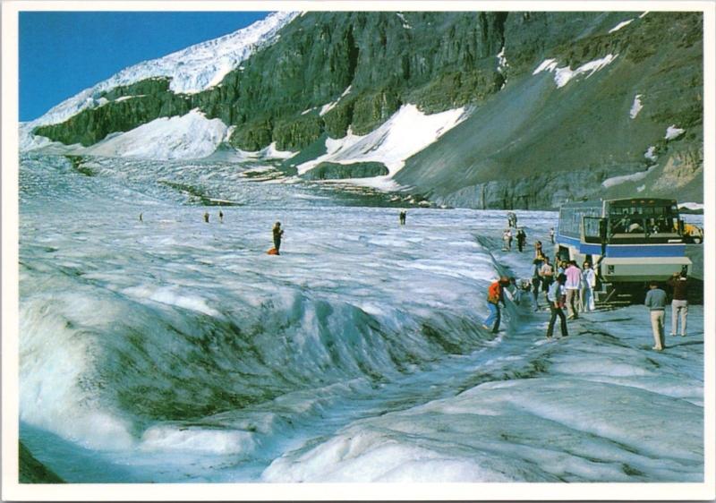 Giant Snowcoach Athabasca Glacier Columbia Icefield Alberta AB Postcard D37