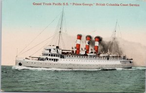 GTP SS 'Prince George' Ship British Columbia BC Unused Postcard E79