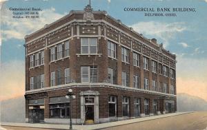 B22/ Delphos Ohio Postcard 1915 Commercial Bank Building $75000 Capitol