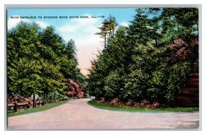 Main Entrance Starved Rock State Park Illinois Vintage Standard View Postcard 