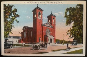 Vintage Postcard 1907-1915 St. John's (James) Catholic Church, Johnson City, NY