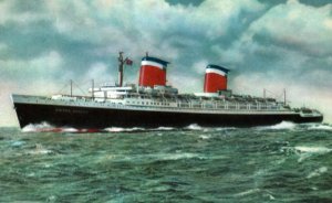 SS United States Steamer Ocean Liner Ship Advertising Postcard