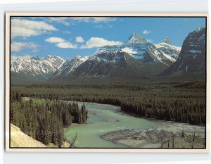 Postcard Athabasca River Valley, Jasper National Park, Canada