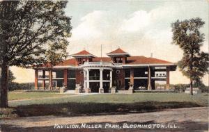 BLOOMINGTON ILLINOIS PAVILION AT MILLER PARK ROTOGRAPH POSTCARD c1910