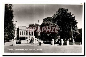 Old Postcard Tilburg Standbeeld Bishop Zwijsen Markt