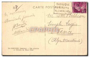 Postcard Old Louvesc Ardeche General view of Mount Calvary and Flesh