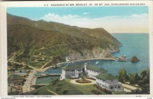 CATALINA ISLAND, California, 1910-20s; Residence of Wm. Wrigley Jr., on Mt. A...