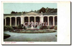 Germany Baden Baden Old Postcard Trinkhalle