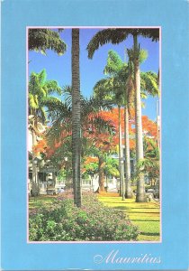 Mauritius Port-Louis Jardin de la Place d'Armes Continental Chrome Postcard