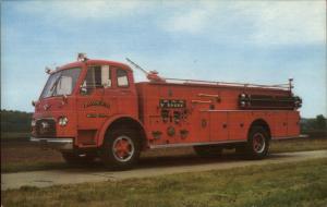 Plainfield IN Fire Truck Universal Fire Apparatus Corp Logansport IN Postcard