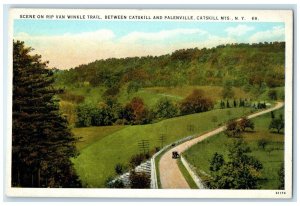 c1920 Scene Rip Van Winkle Trail Catskill Mountains Palenville New York Postcard