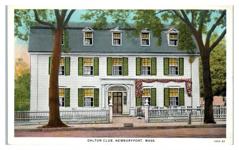 Dalton Club, Newburyport, MA Postcard *5Q(2)6